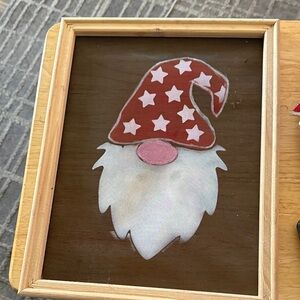 Canvas Stenciled picture in Frame